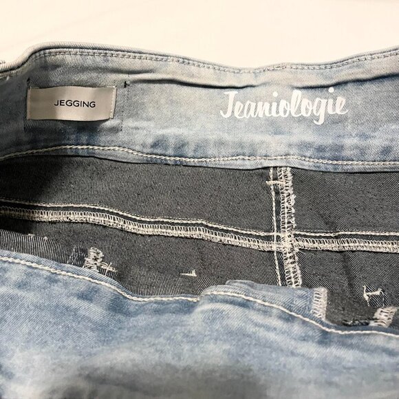 Jeaniologie Leggings Jeans Style Womans Size 8 Jeggings - Picture 4 of 16